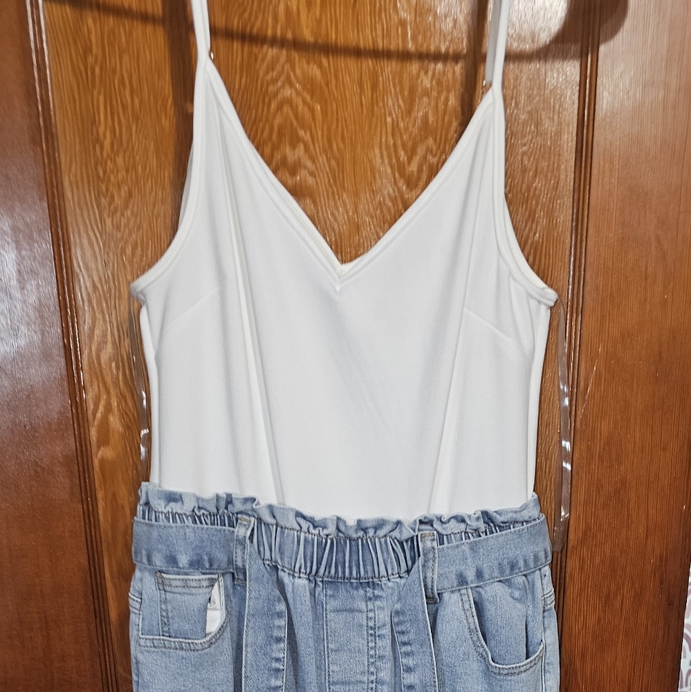 Light Blue Denim Cargo Pants